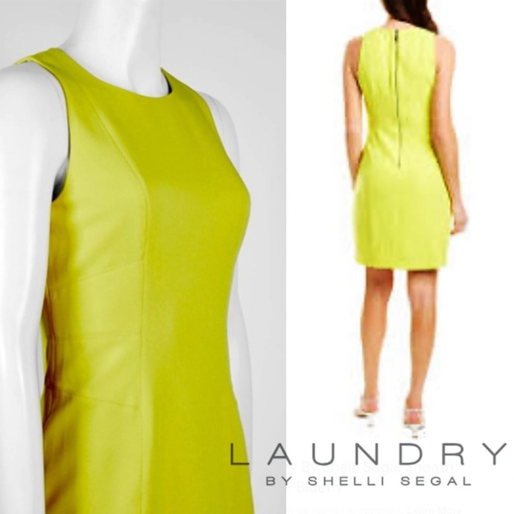 Laundry By Shelli Segal Lime Green Midi Dress